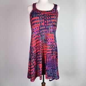 Krimson Klover Mini Dress Size Large Red Purple Tank Athletic Walking Athleisure